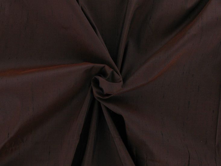 Silk Dupion, Russet Brown