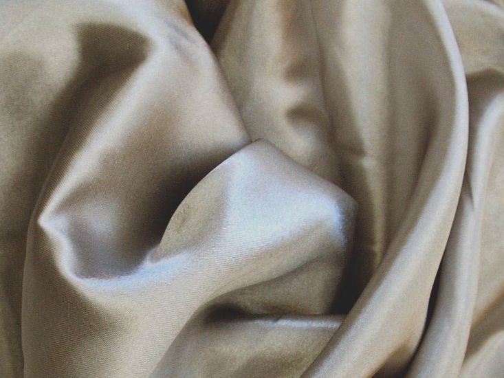 Silk Feel Polyester Satin, Beige