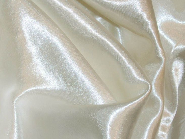 Silk Feel Polyester Satin, Cream