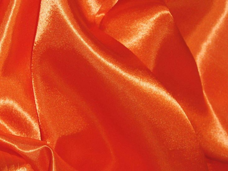 Silk Feel Polyester Satin, Orange