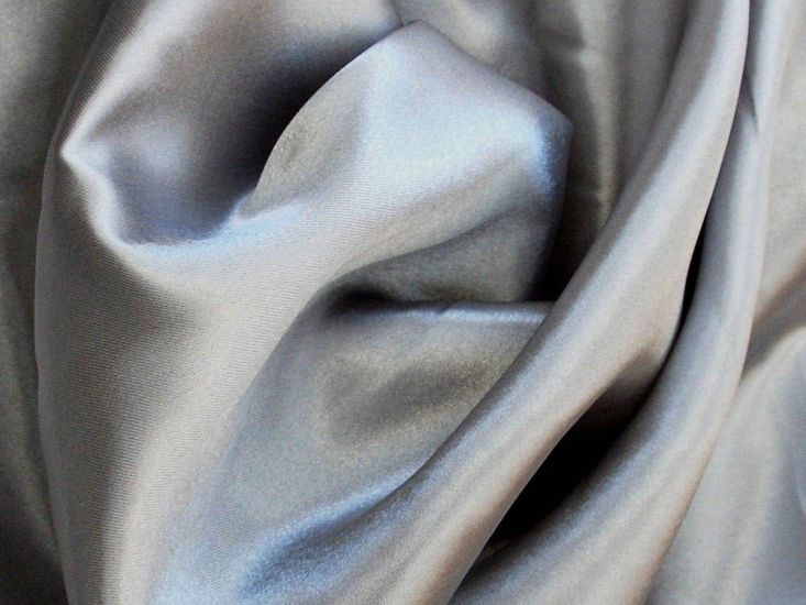 Silk Feel Polyester Satin, Pewter