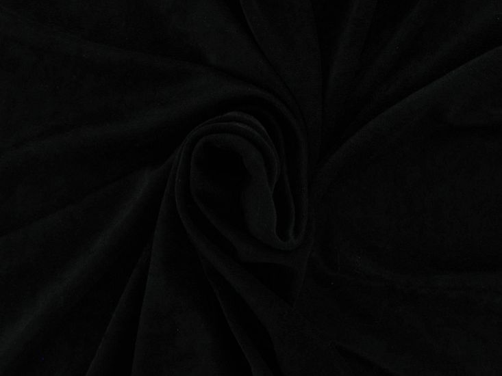 Slinky Stretch Crushed Polyester, Black