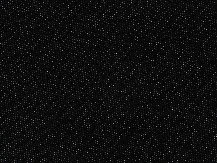 Slinky Stretch Metallic Dobby Knit, Silver and Black