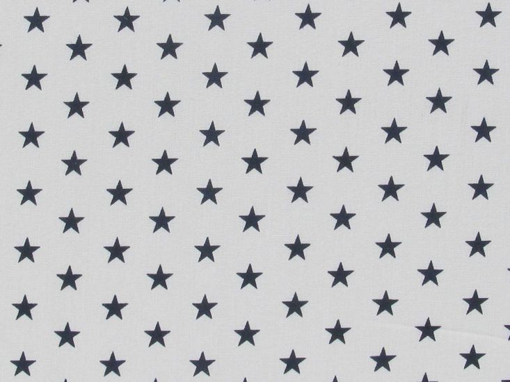 Small Stars Polycotton Print, Navy