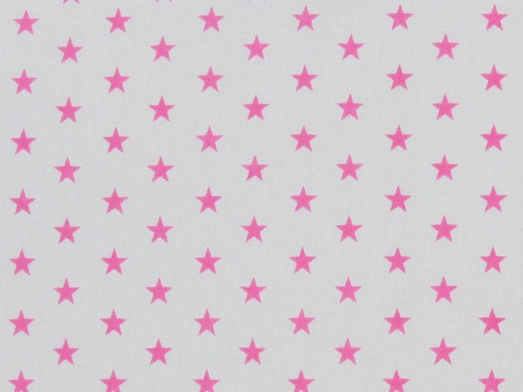 Small Stars Polycotton Print, Pink