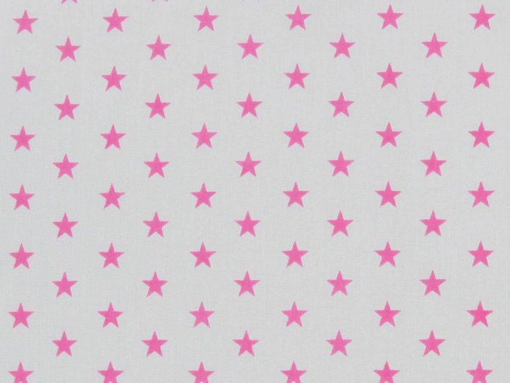 Small Stars Polycotton Print, Pink