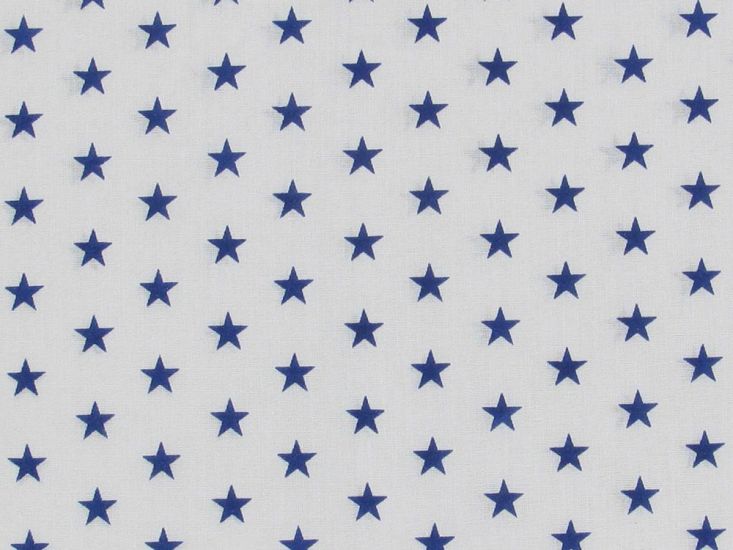 Small Stars Polycotton Print, Royal