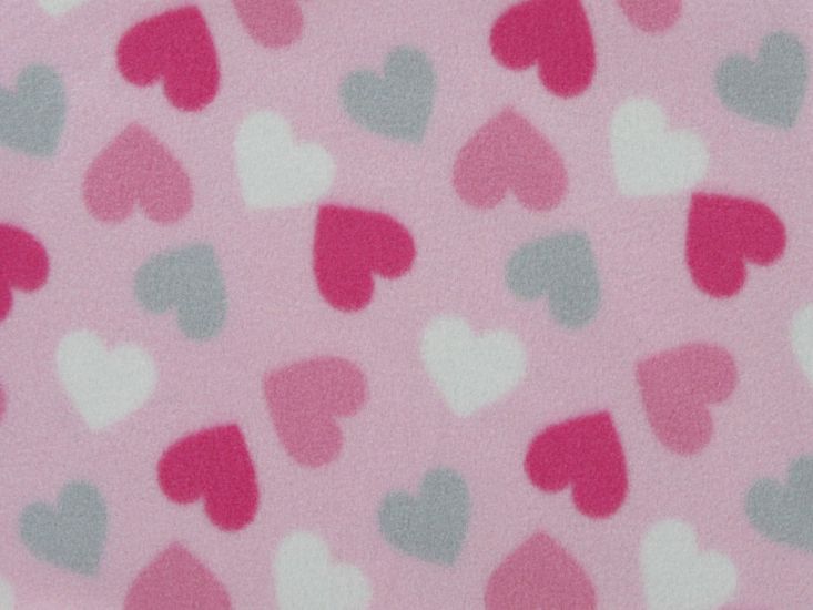 Soft Anti Pil Fleece, Hearts