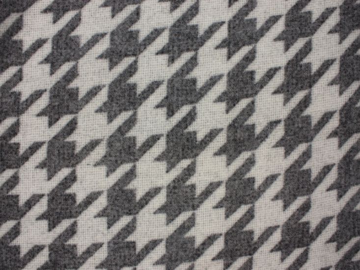 Soft Touch Dogtooth Wool Look, Grey
