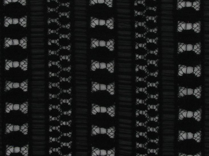 Soft Touch Striped Lace, Black