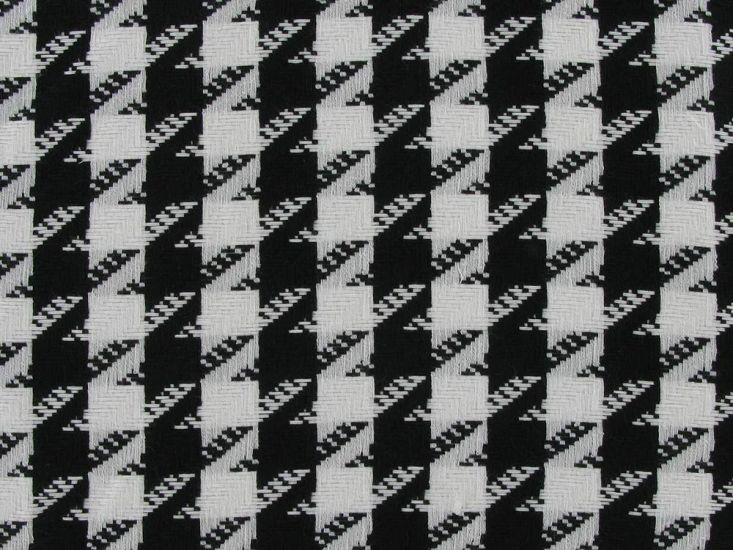 Soft Touch Woven Houndstooth, Black and White