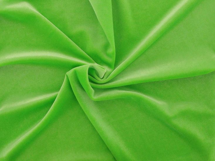 Spandex Plush Stretch Velour, Neon Lime