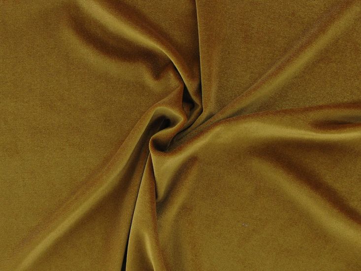 Spandex Plush Stretch Velour, Ochre