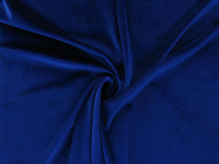 Spandex Plush Stretch Velour, Royal