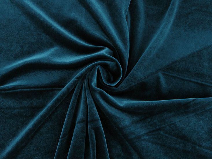 Spandex Plush Stretch Velour, Turquoise