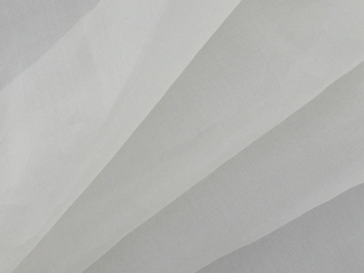 Stiff Silk Organza, White