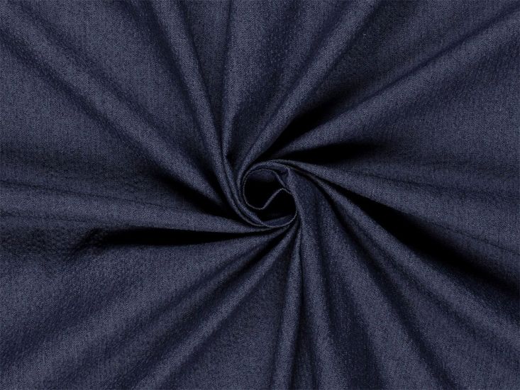 Stretch Denim Seersucker, Dark Blue