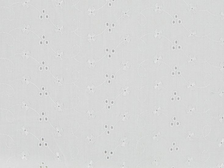Summer Time 3 Hole Broderie Anglaise, White