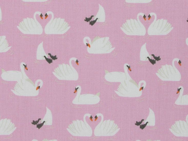 Swan Dive Polycotton Print, Pink