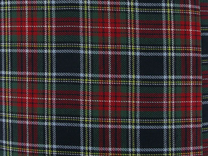 Tartan Brushed Cotton, Stewart Navy