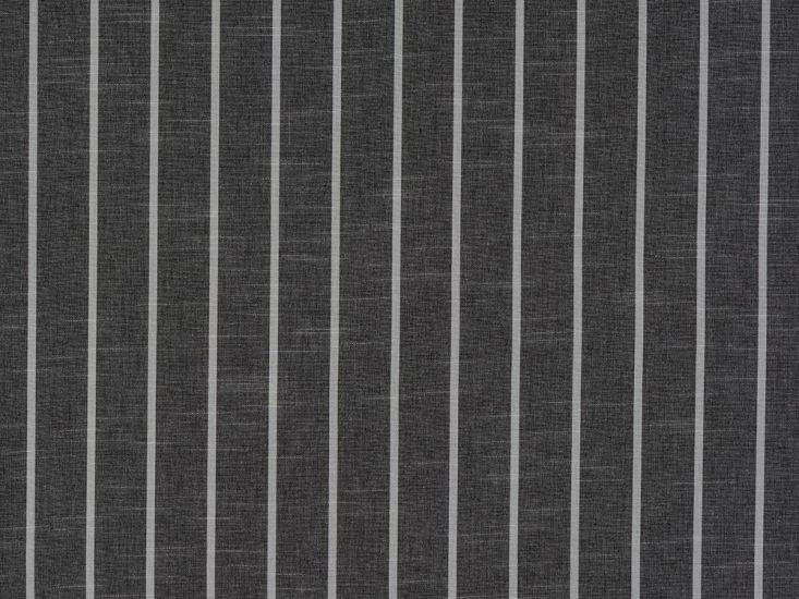Thin Stripe Jacquard Curtain Fabric, Charcoal