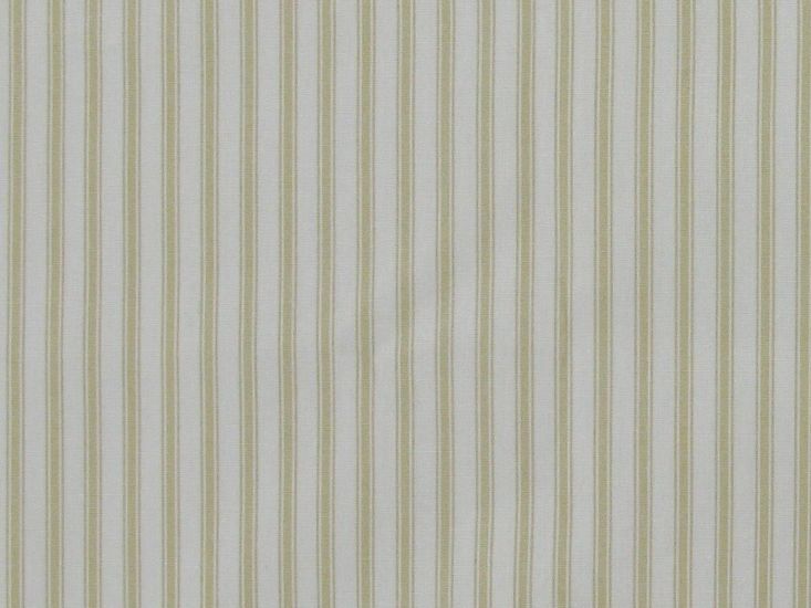 Ticking Stripe Cotton Poplin, Tan