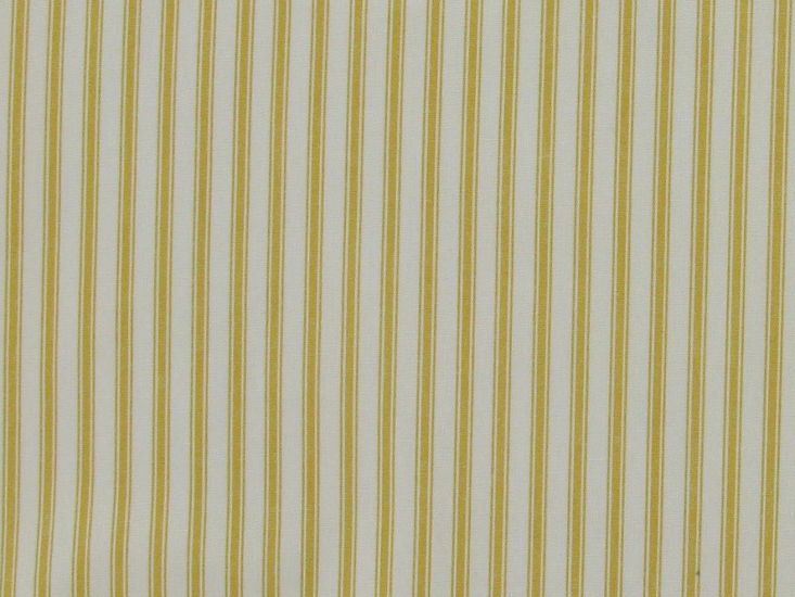 Ticking Stripe Cotton Poplin, Yellow