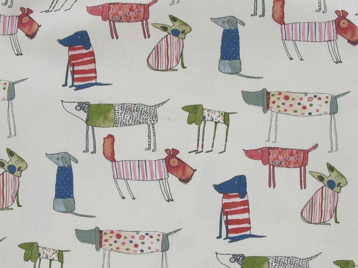 Toto Cotton Curtain Fabric, Paintbox