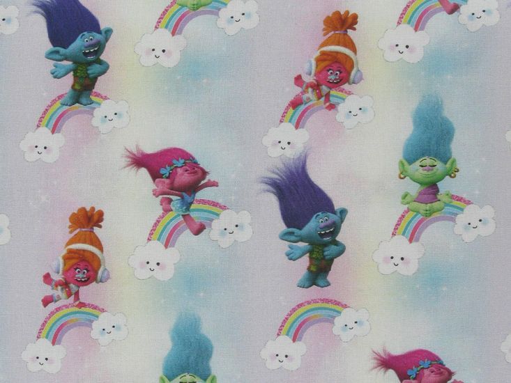 Trolls Rainbow Cotton Print