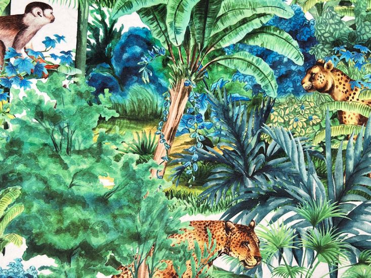 Tropical Watercolour Printed Velvet