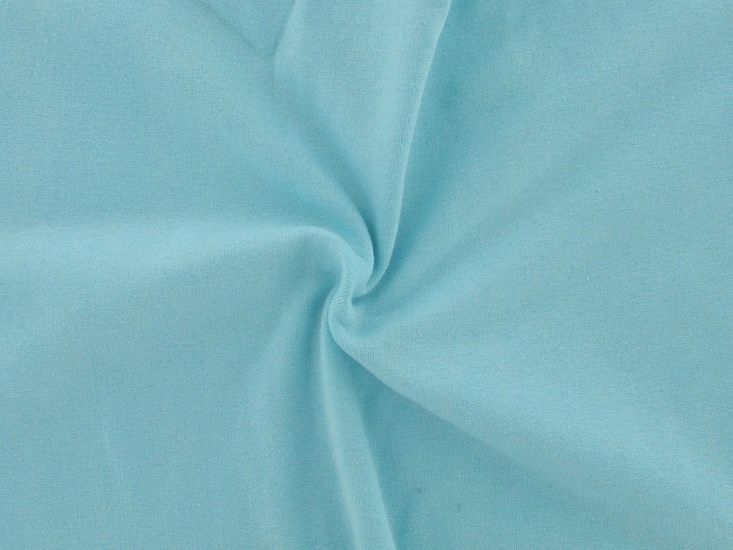 Tubular Ribbed Cotton Jersey, Aqua