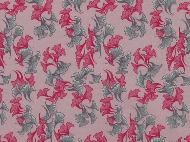 Tulip Petals Viscose Poplin Print, Pink