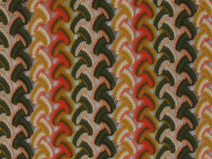 Tulum Wave Crochet Lace, Green