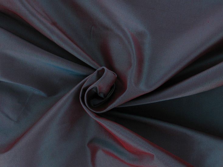 Two Tone Silk Taffeta, Azure Ruby