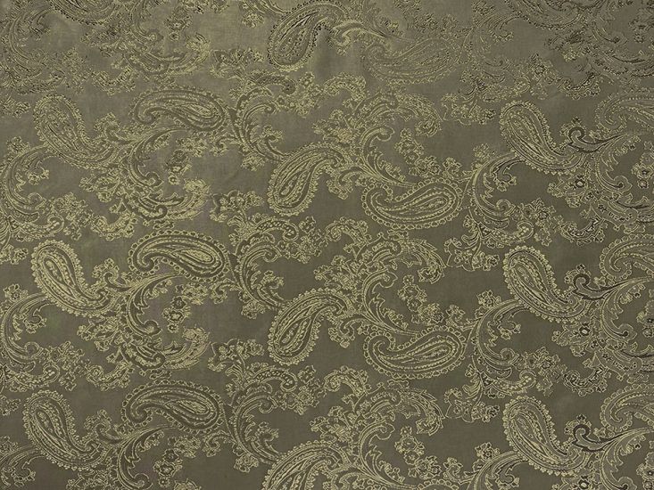 Two Toned Jacquard Paisley Lining, Olive