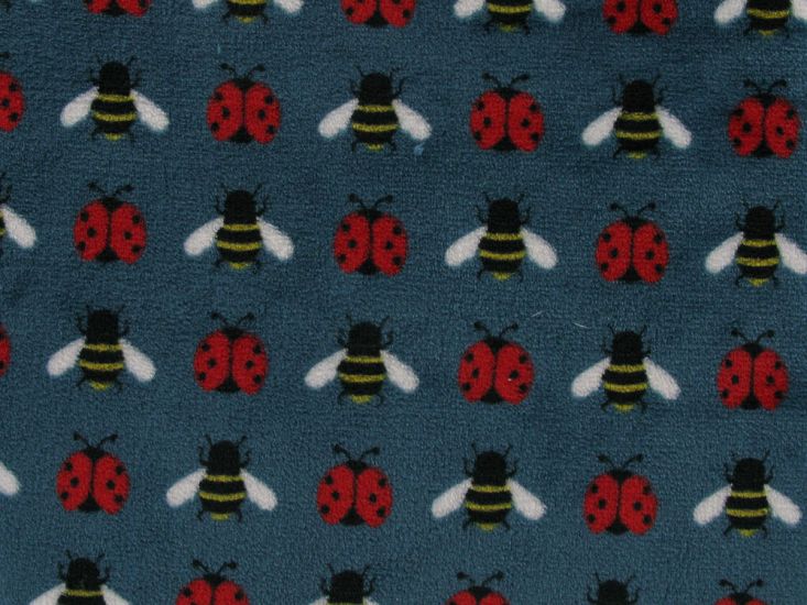 Ultra Soft Cuddle Fleece, Ladybirds and Bees