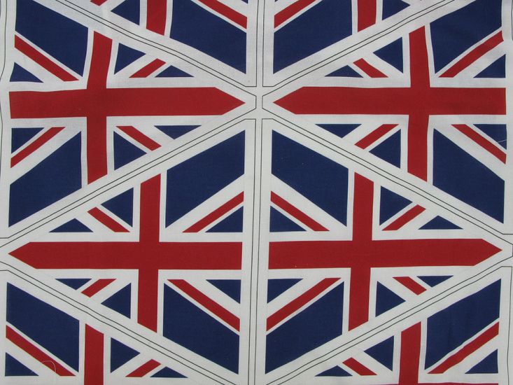 Union Jack Flag Bunting Cotton Panel