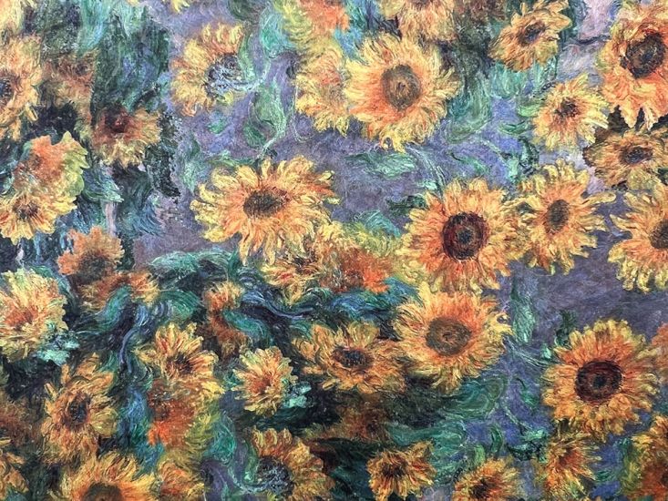 Van Gough Sunflowers Printed Velvet