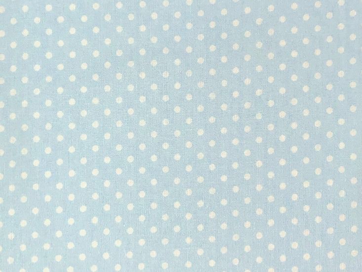 Craft Collection Cotton Print, Small Spot, Light Blue