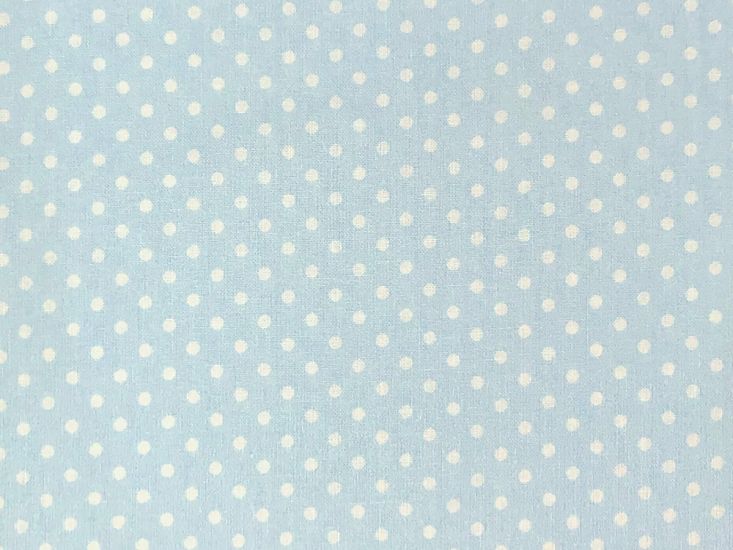 Craft Collection Cotton Print, Small Spot, Light Blue