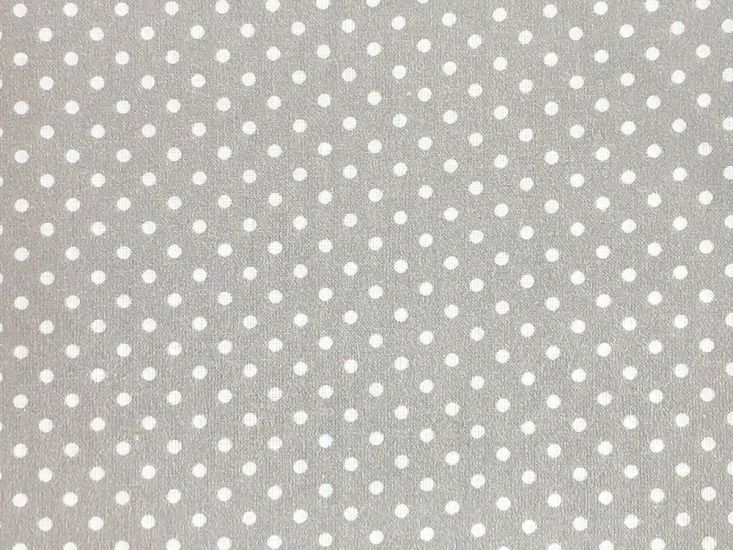 Craft Collection Cotton Print, Small Spot, Silver