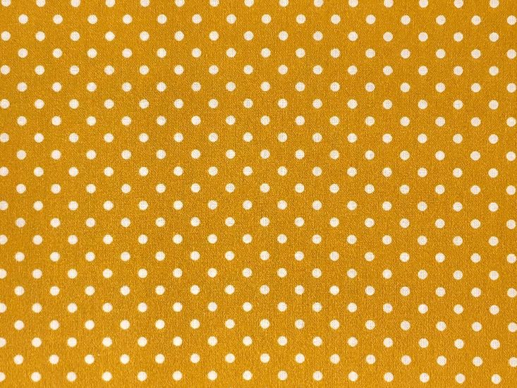 Craft Collection Cotton Print, Small Spot, Mustard