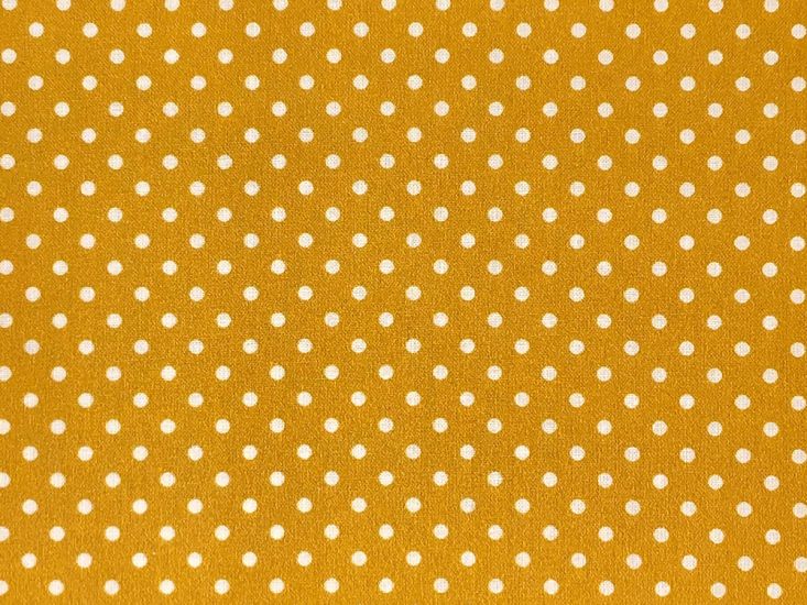 Craft Collection Cotton Print, Small Spot, Mustard