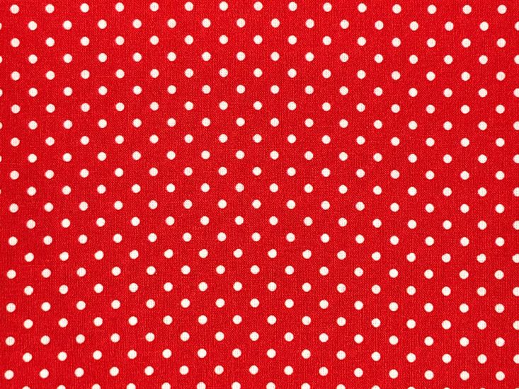 Craft Collection Cotton Print, Small Spot, Red