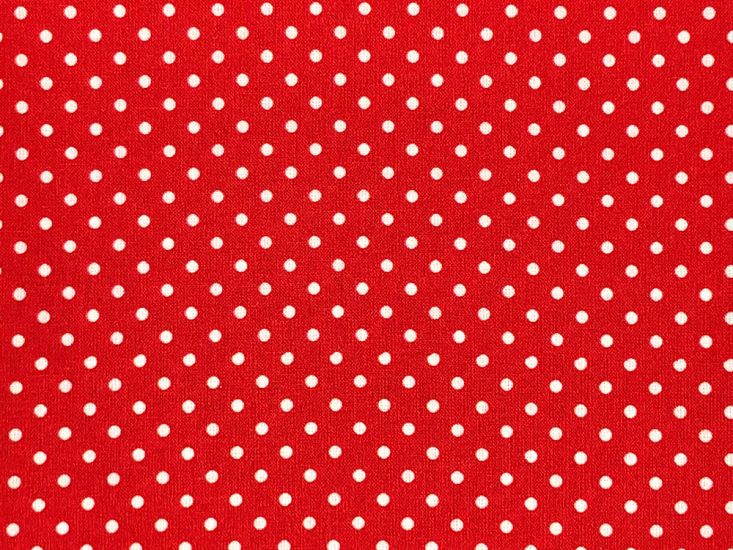 Craft Collection Cotton Print, Small Spot, Red