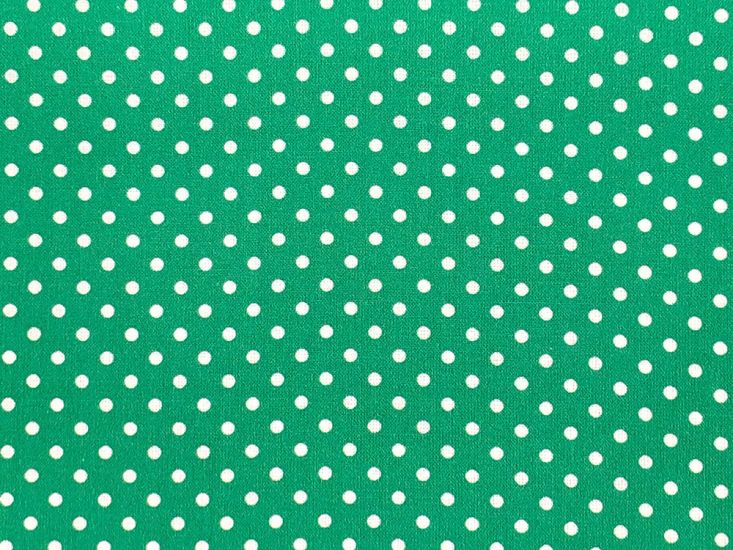 Craft Collection Cotton Print, Small Spot, Emerald