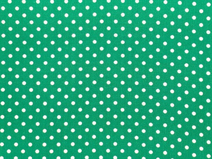 Craft Collection Cotton Print, Small Spot, Emerald