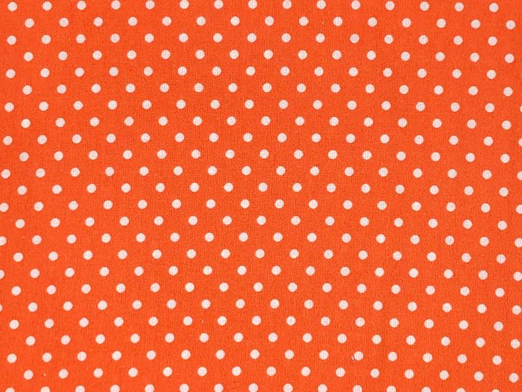 Craft Collection Cotton Print, Small Spot, Orange