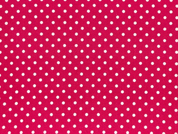 Craft Collection Cotton Print, Small Spot, Cerise