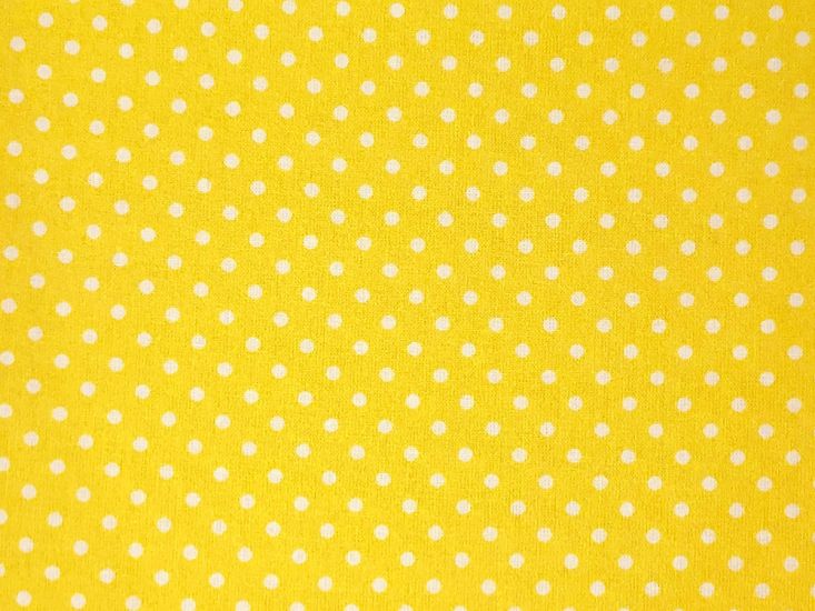 Craft Collection Cotton Print, Small Spot, Yellow